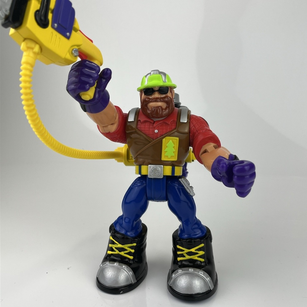 Fisher-Price Rescue Heroes Ben Choppin Forest Ranger Body Force‎ W/Saw - Picture 2 of 7
